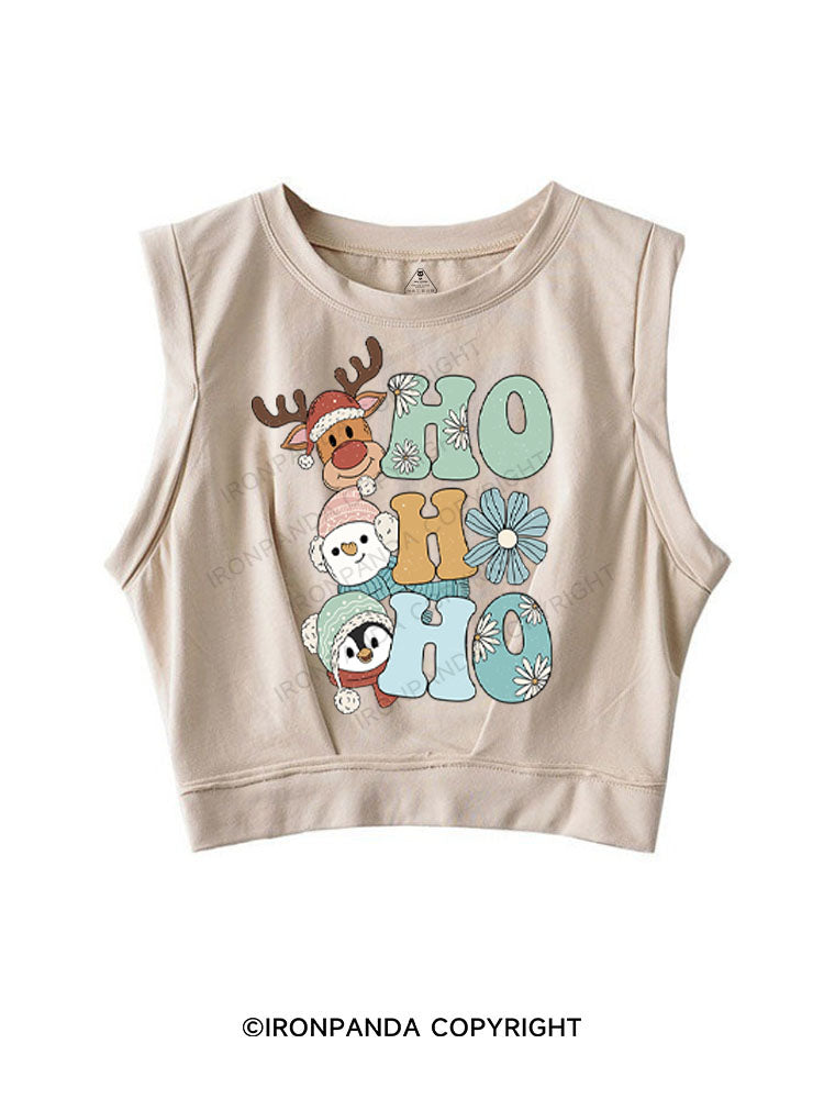 HO HO HO SLEEVELESS CROP TOPS