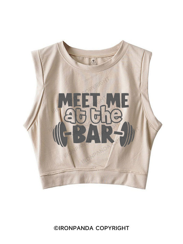 MEET ME AT THE BAR SLEEVELESS CROP TOPS