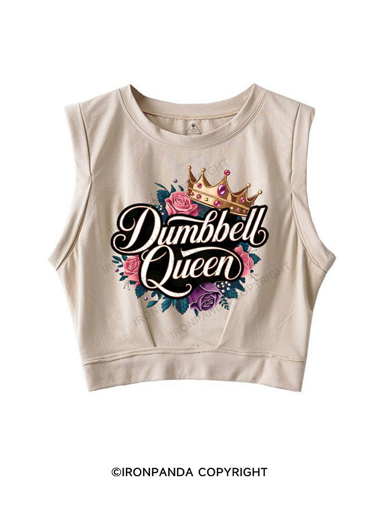 DUMBBELL QUEEN SLEEVELESS CROP TOPS