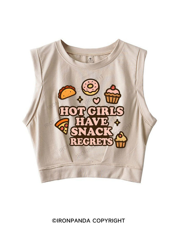 HOT GIRLS HAVE SNACK REGRETS SLEEVELESS CROP TOPS