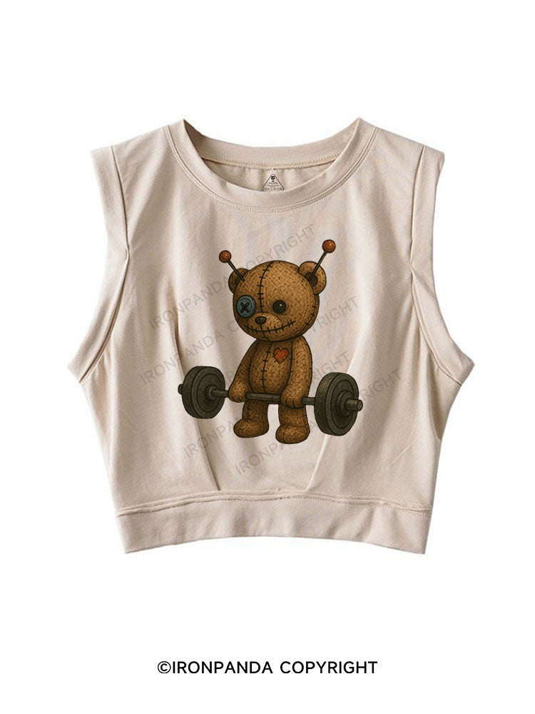 Cuddly but Mighty SLEEVELESS CROP TOPS