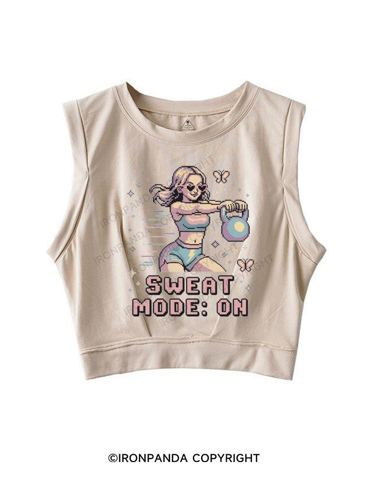 SWEAT MODE ON SLEEVELESS CROP TOPS