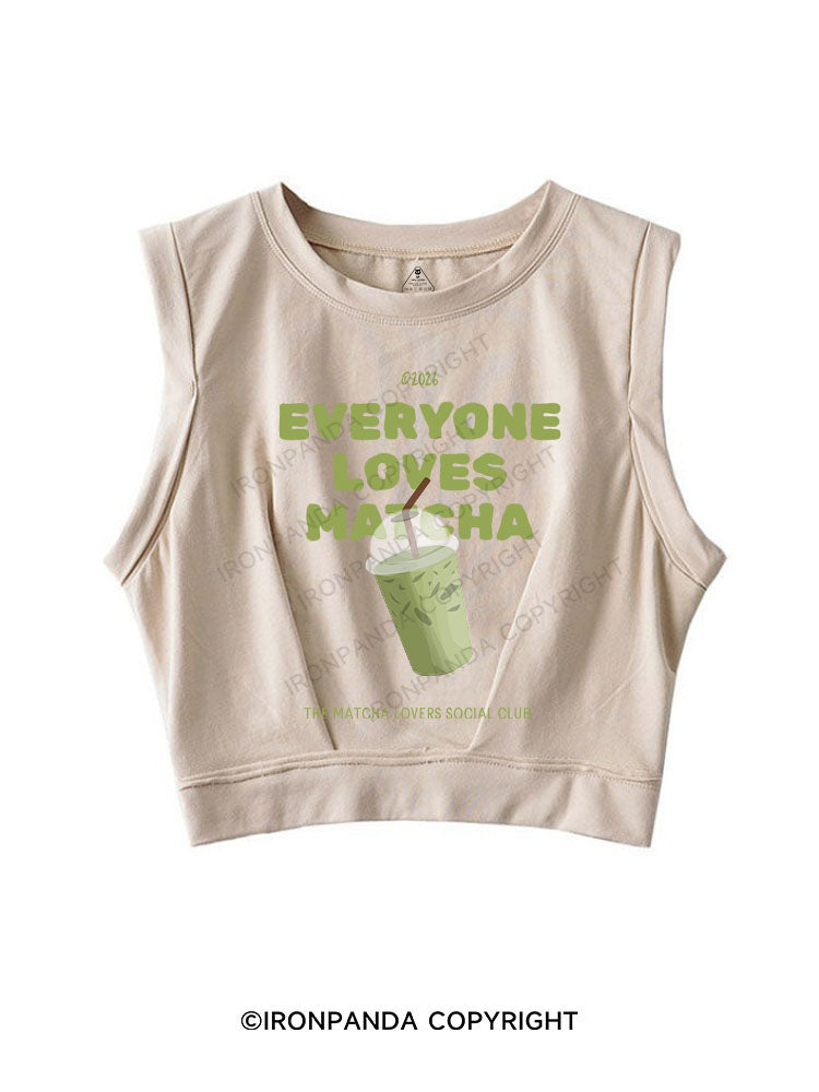 EVERYONE LOVES MATCHA SLEEVELESS CROP TOPS