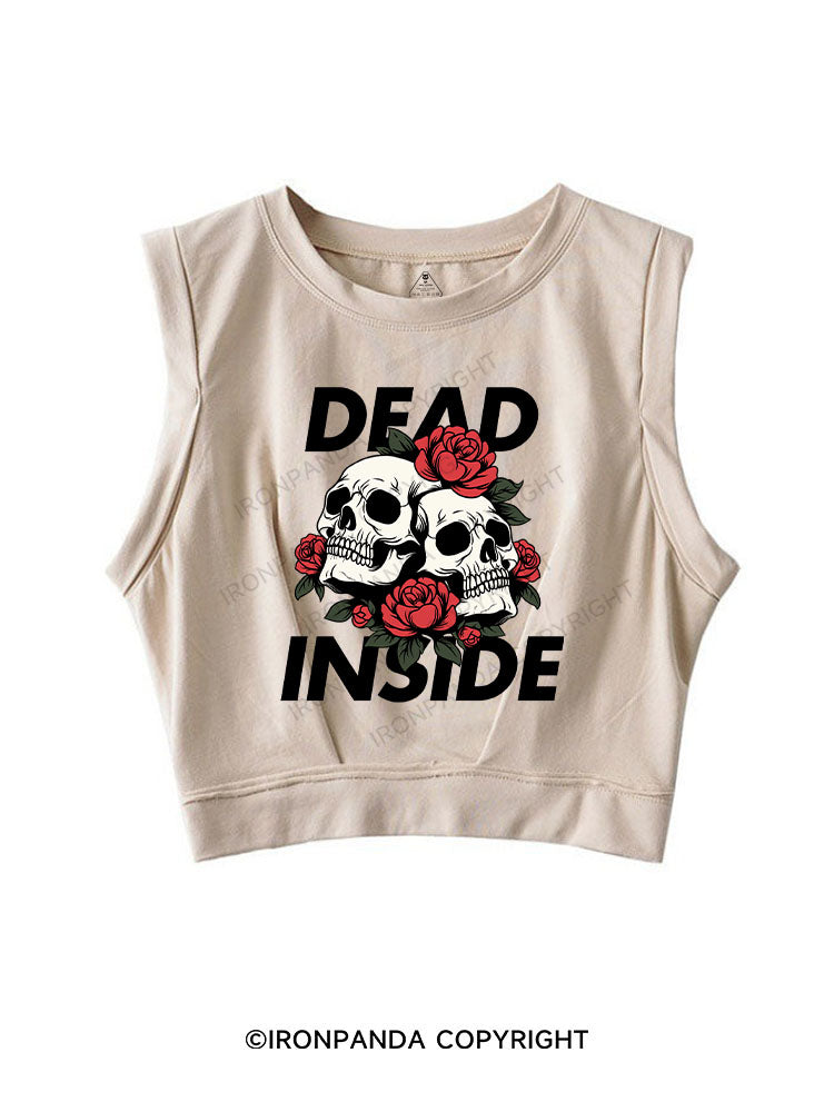 DEAD INSIDE SLEEVELESS CROP TOPS