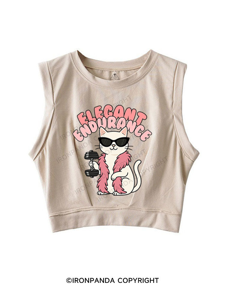 ELEGANT ENDURANCE SLEEVELESS CROP TOPS