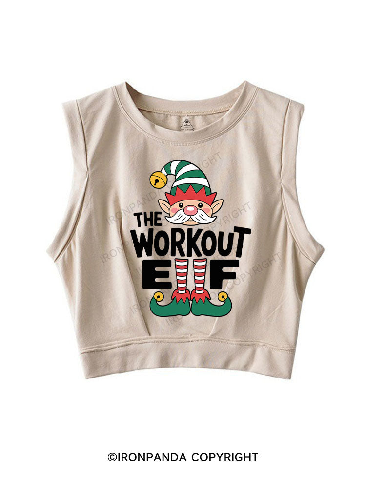 THE WORKOUT ELF SLEEVELESS CROP TOPS