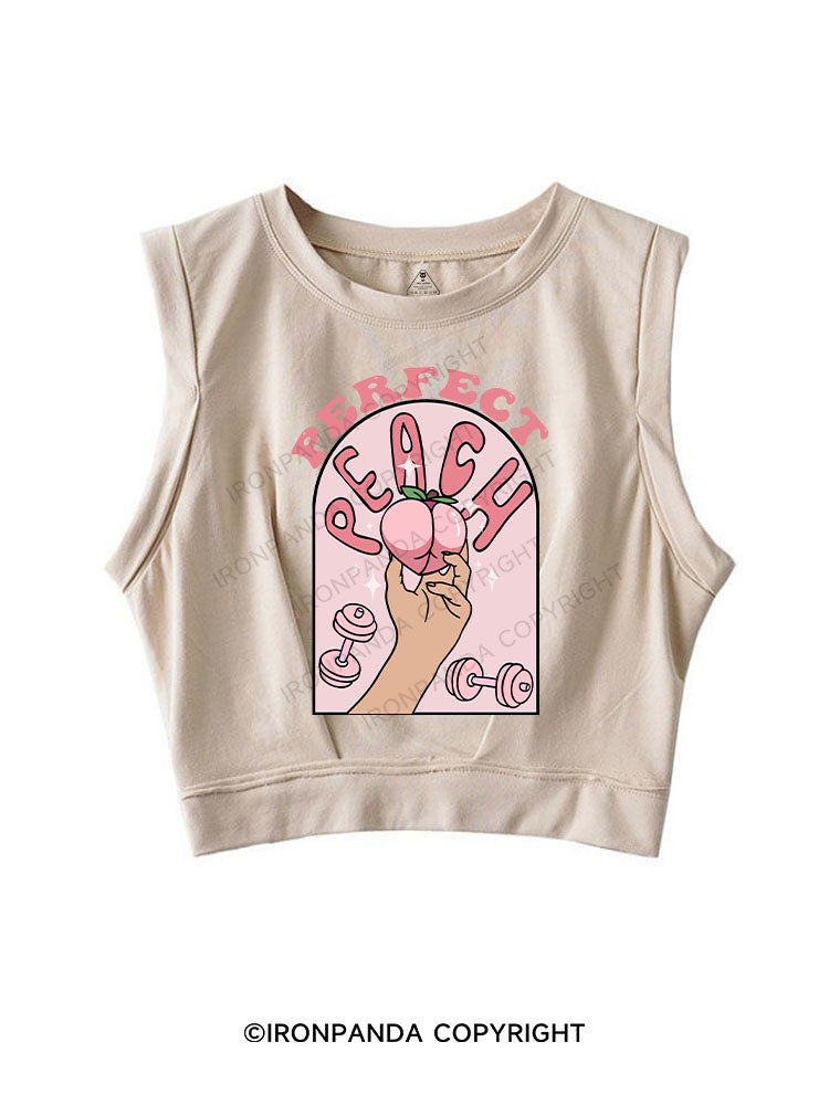 PERFECT PEACH SLEEVELESS CROP TOPS