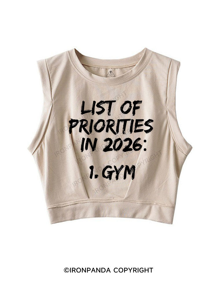 LIST OF PRIORITIES IN 2026 SLEEVELESS CROP TOPS