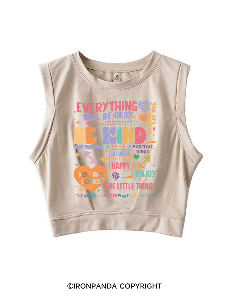 THE WORLD IS A BETTER PLACE WITH YOU IN IT SLEEVELESS CROP TOPS