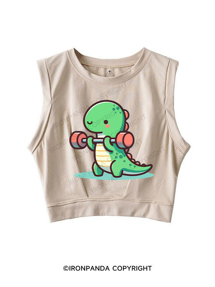 DINO GAINS SLEEVELESS CROP TOPS