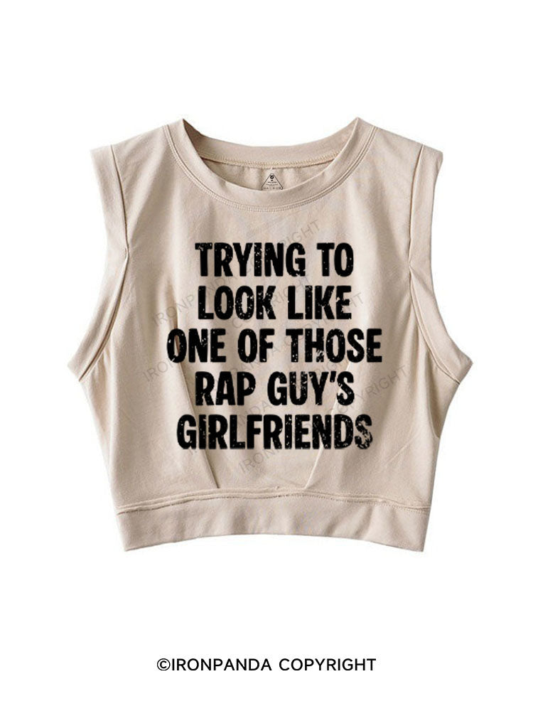 trying to look like one of those rap guy's girlfriends SLEEVELESS CROP TOPS