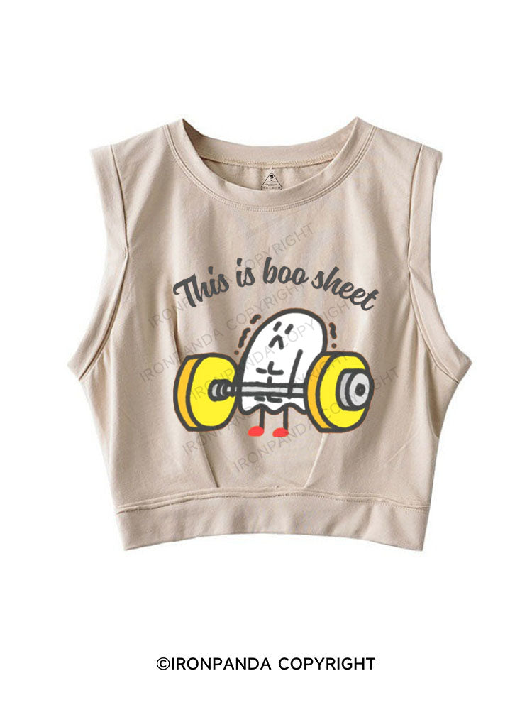 THIS IS BOO SHEET SLEEVELESS CROP TOPS