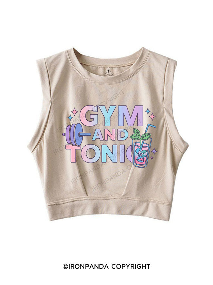 GYM AND TONIC SLEEVELESS CROP TOPS