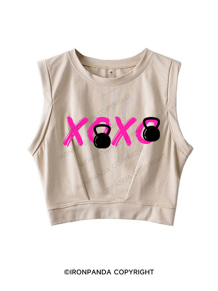 XOXO SLEEVELESS CROP TOPS