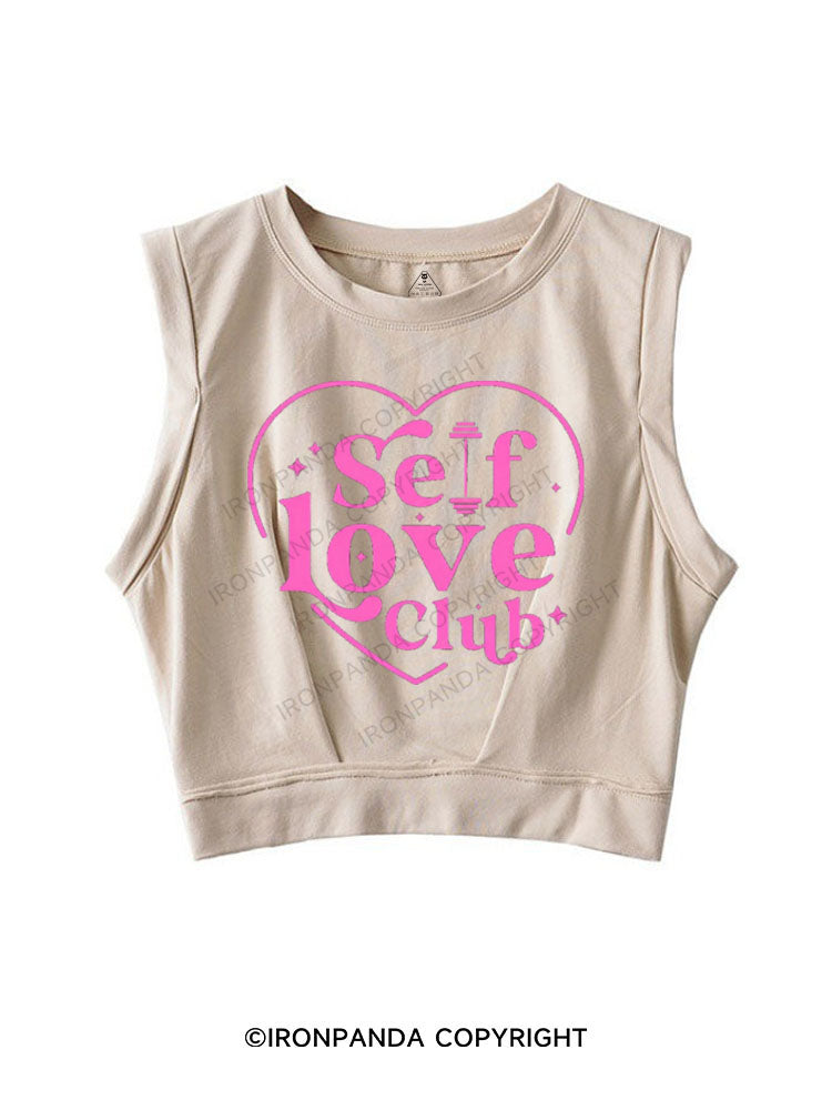 SELF LOVE CLUB SLEEVELESS CROP TOPS