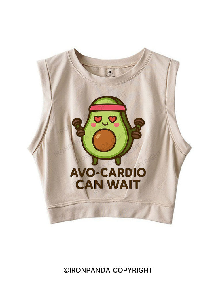 AVO-CARDIO CAN WAIT SLEEVELESS CROP TOPS
