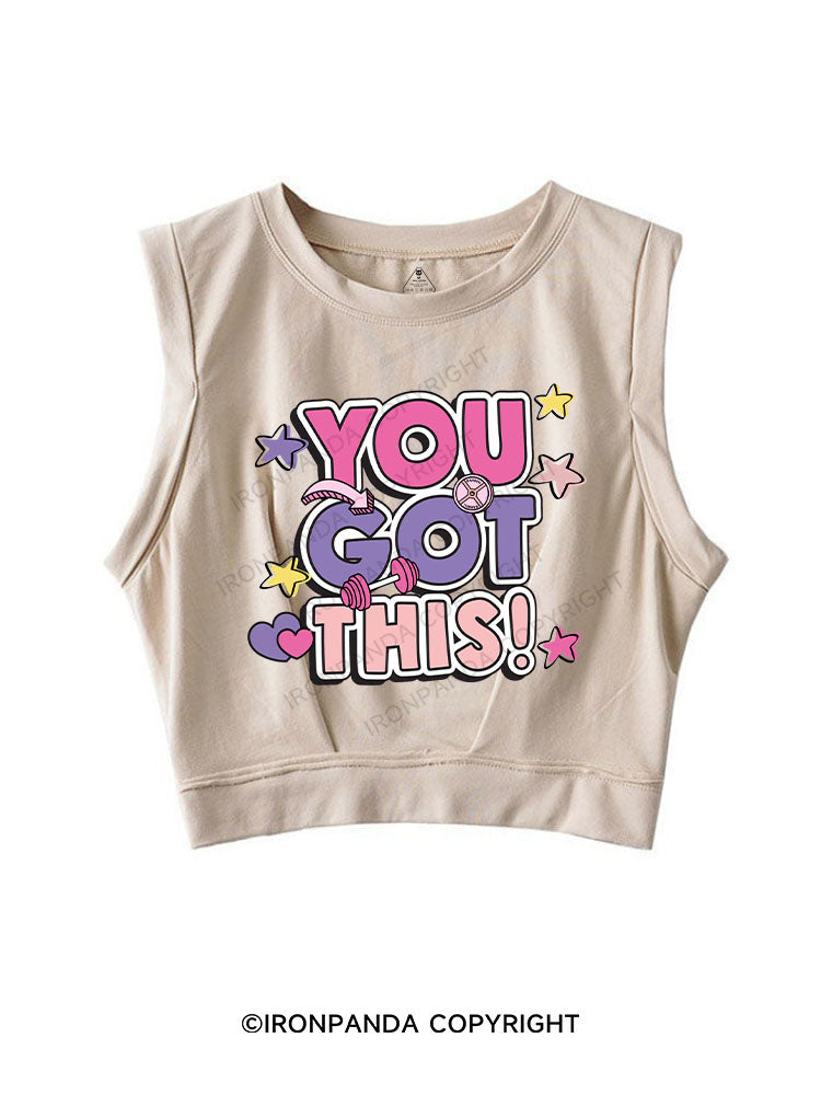 YOU GOT THIS! SLEEVELESS CROP TOPS