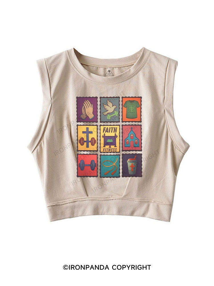 FAITH & FITNESS SLEEVELESS CROP TOPS