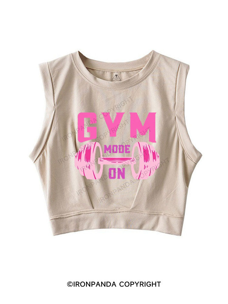 GYM MODE ON SLEEVELESS CROP TOPS