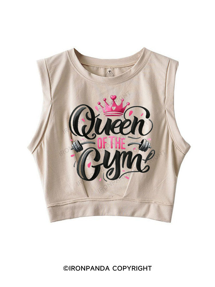 QUEEN OF THE GYM SLEEVELESS CROP TOPS