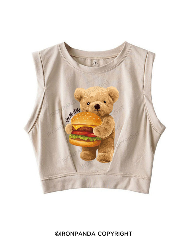 CHEAT DAY SLEEVELESS CROP TOPS