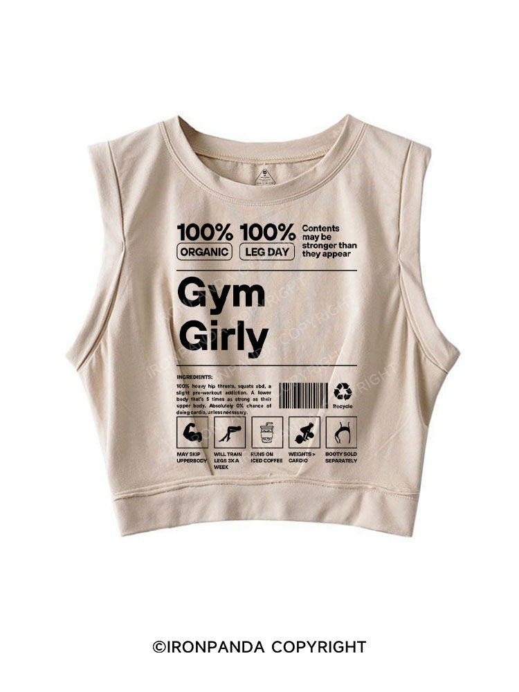 GYM GIRLY SLEEVELESS CROP TOPS
