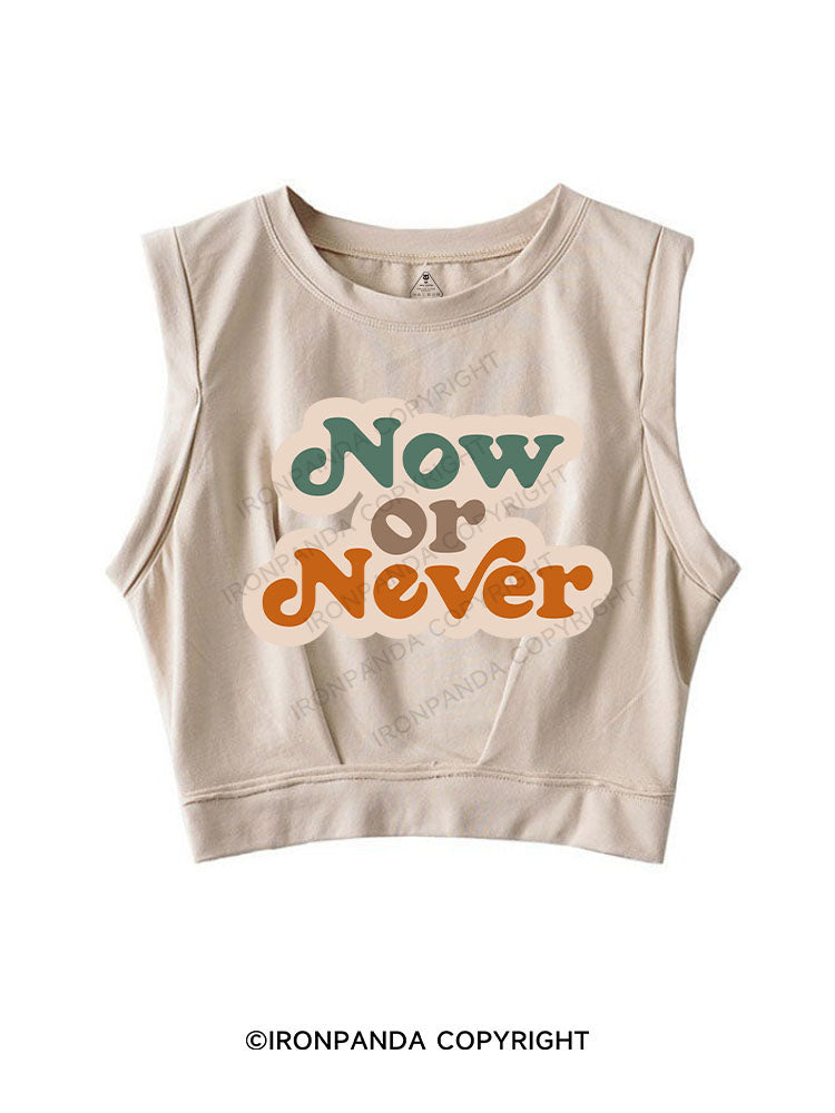 NOW OR NEVER SLEEVELESS CROP TOPS