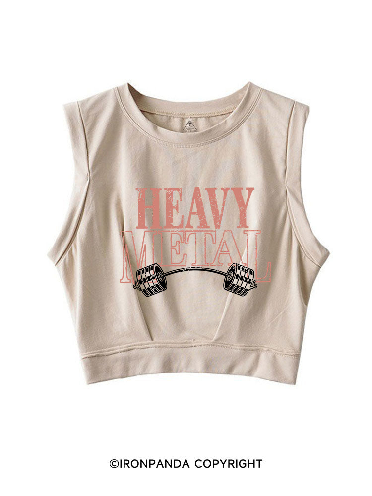 HEAVY METAL FITNESS SLEEVELESS CROP TOPS