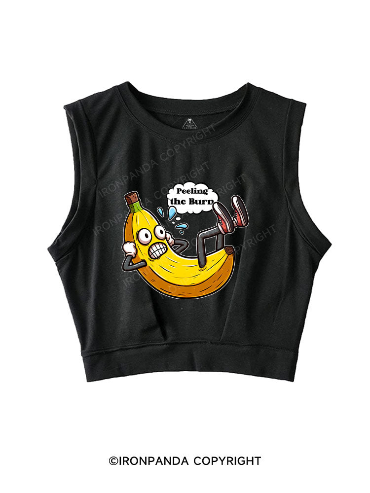 PEELING THE BURN SLEEVELESS CROP TOPS