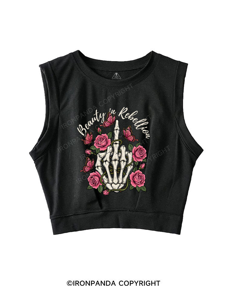Beauty in Rebellion SLEEVELESS CROP TOPS