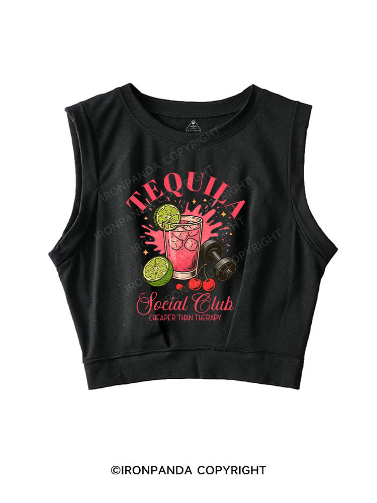 Tequila Social Club SLEEVELESS CROP TOPS