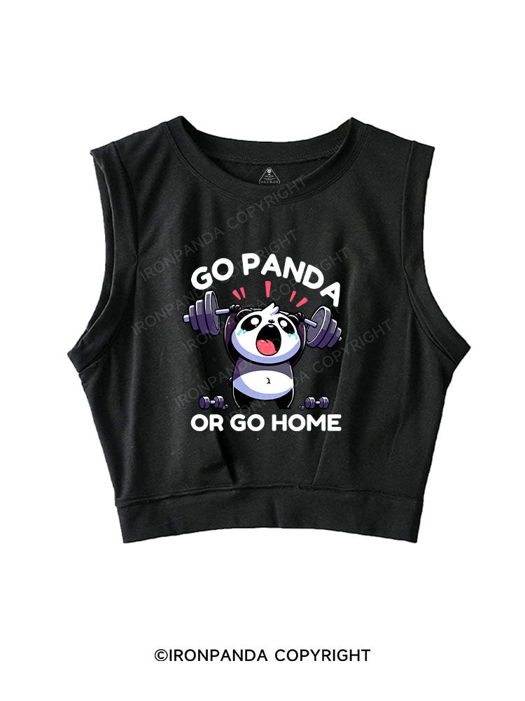 GO PANDA OR GO HOME! SLEEVELESS CROP TOPS