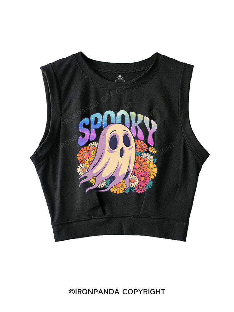 SPOOKY SLEEVELESS CROP TOPS