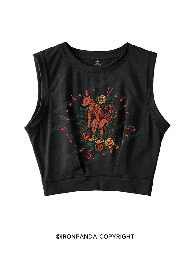 VINTAGE VIBES, SAVAGE SPIRIT SLEEVELESS CROP TOPS