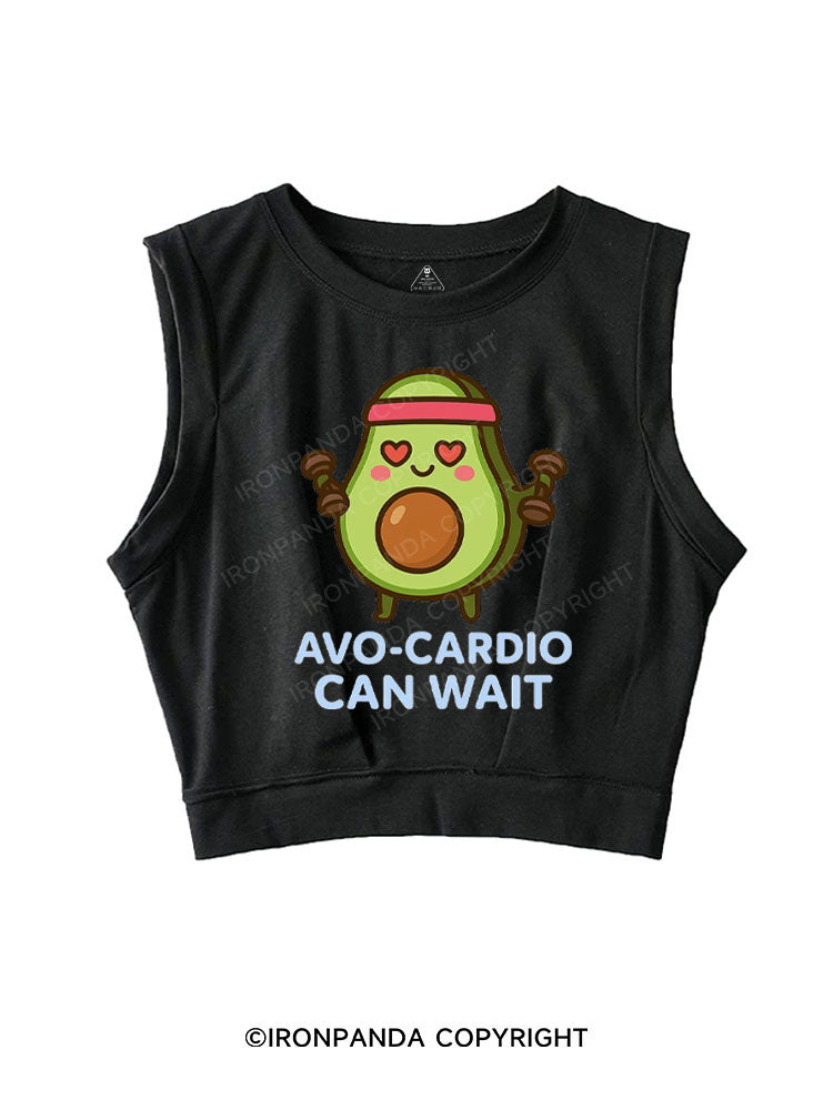 AVO-CARDIO CAN WAIT SLEEVELESS CROP TOPS