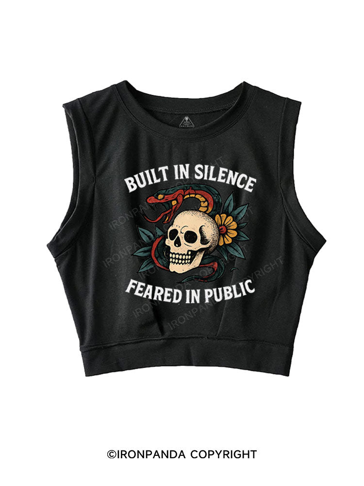 BUILT IN SILENCE FEARED IN PUBLIC SLEEVELESS CROP TOPS