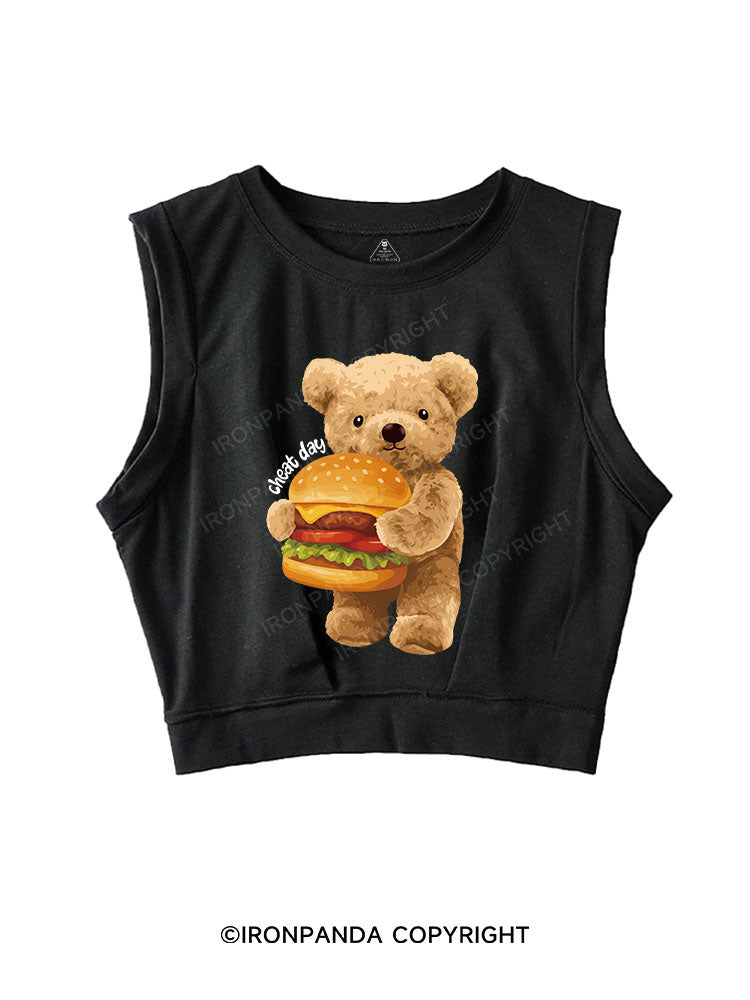 CHEAT DAY SLEEVELESS CROP TOPS