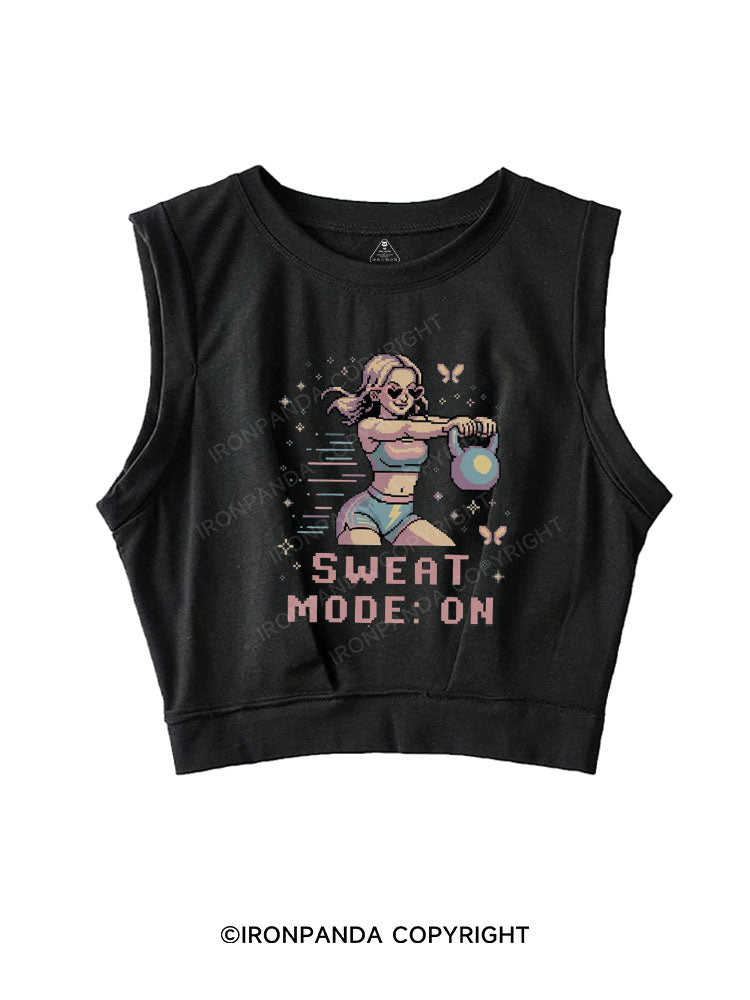 SWEAT MODE ON SLEEVELESS CROP TOPS