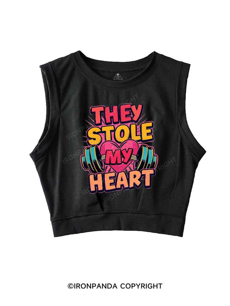 THEY STOLE MY HEART SLEEVELESS CROP TOPS
