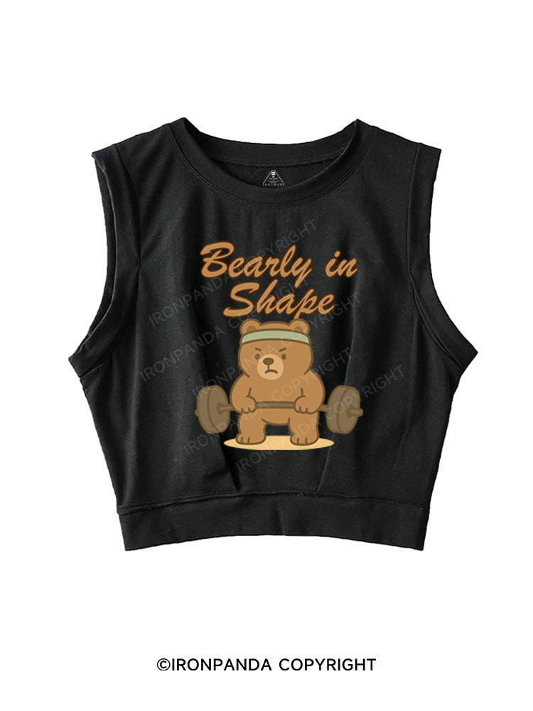 BEARLY IN SHAPE SLEEVELESS CROP TOPS