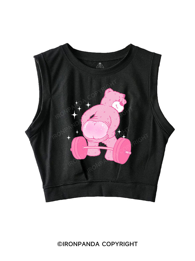 BEAR BOOTY GAINS SLEEVELESS CROP TOPS