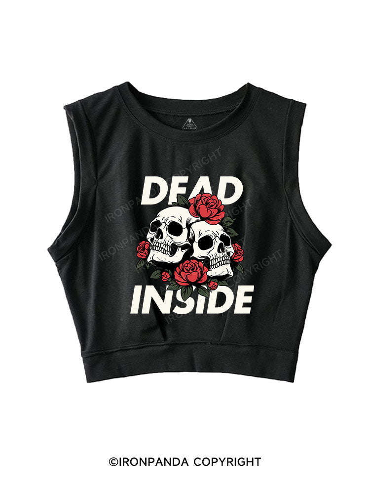 DEAD INSIDE SLEEVELESS CROP TOPS