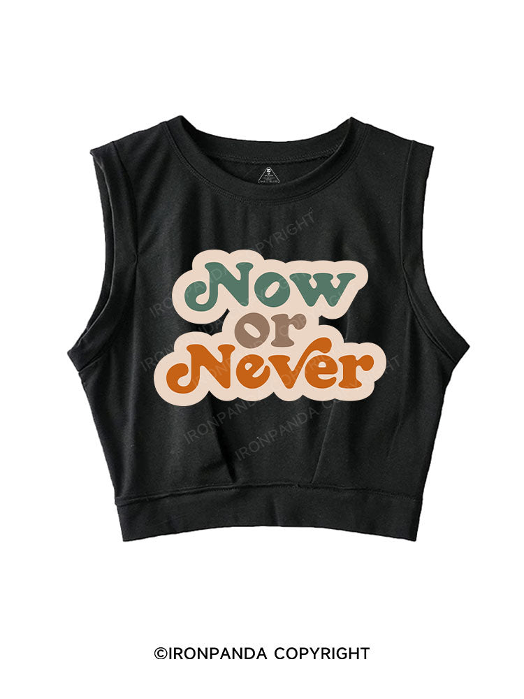 NOW OR NEVER SLEEVELESS CROP TOPS