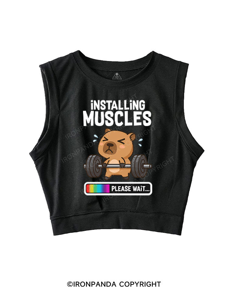 installing muscles please wait SLEEVELESS CROP TOPS