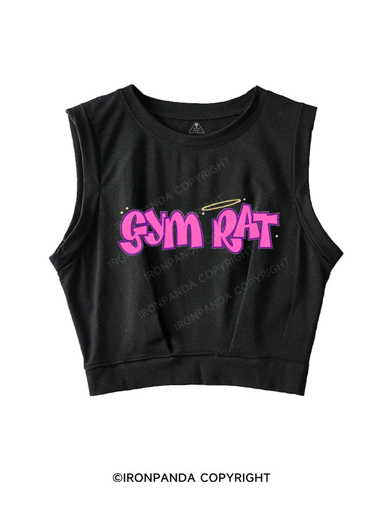 GYM RAT SLEEVELESS CROP TOPS