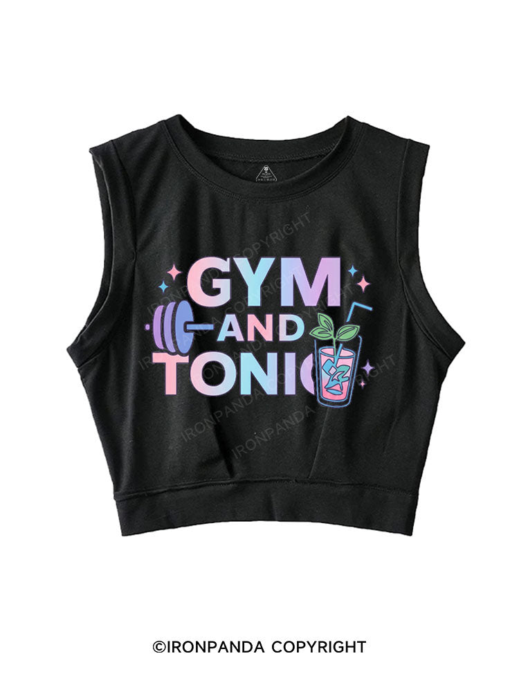 GYM AND TONIC SLEEVELESS CROP TOPS