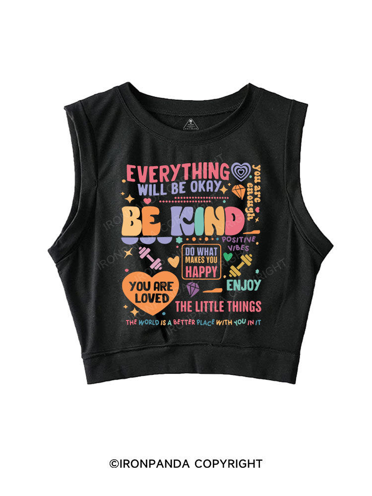 THE WORLD IS A BETTER PLACE WITH YOU IN IT SLEEVELESS CROP TOPS