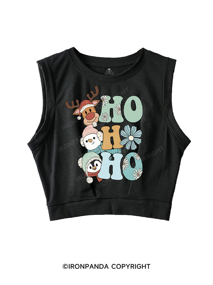 HO HO HO SLEEVELESS CROP TOPS
