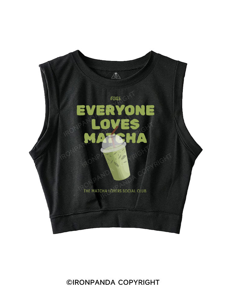 EVERYONE LOVES MATCHA SLEEVELESS CROP TOPS