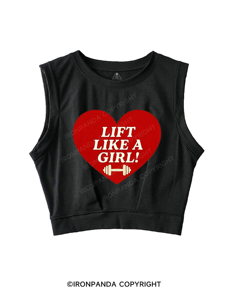 LIFT LIKE A GIRL SLEEVELESS CROP TOPS